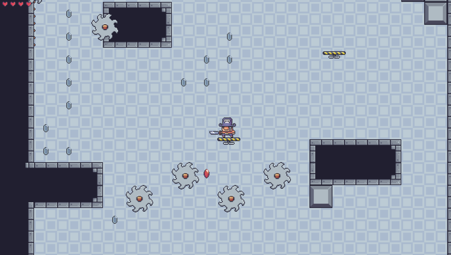 Segunda captura do mapa do jogo Captain Cannonball com desafios e plataformas