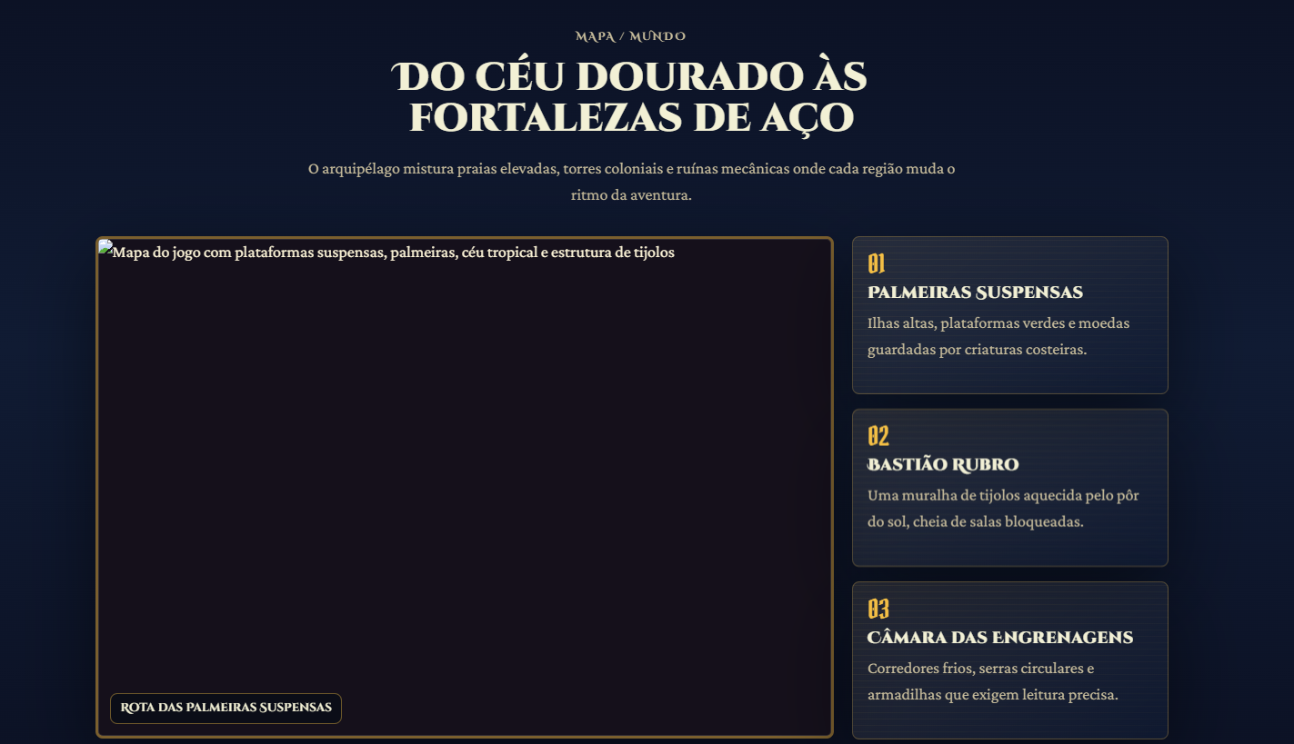 Captura da versão inicial do site antes dos ajustes de CRAP
